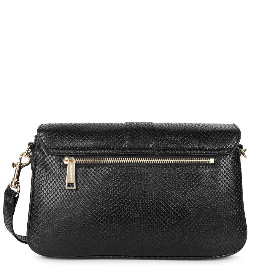 Women Lancaster Crossbody Bags | Large Trotter Bag Black Python